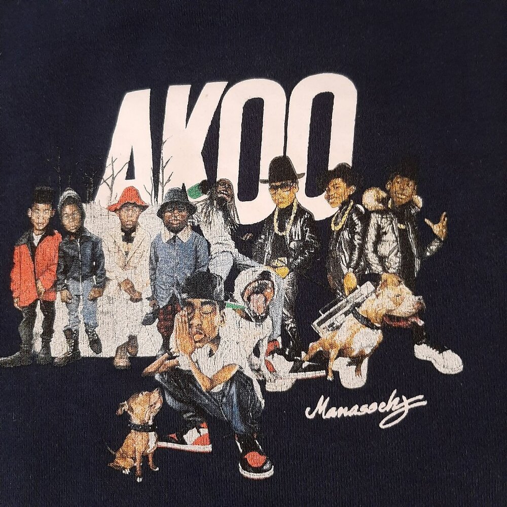AKOO Sweat Shorts Men’s Size XXL Color Navy Blue 100% Authentic Rare 90s Hip Hop